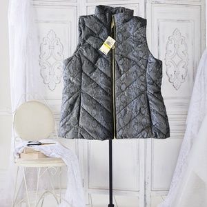 Michael Kors Puffer Vest Snakeskin Animal Print-NWT-Medium